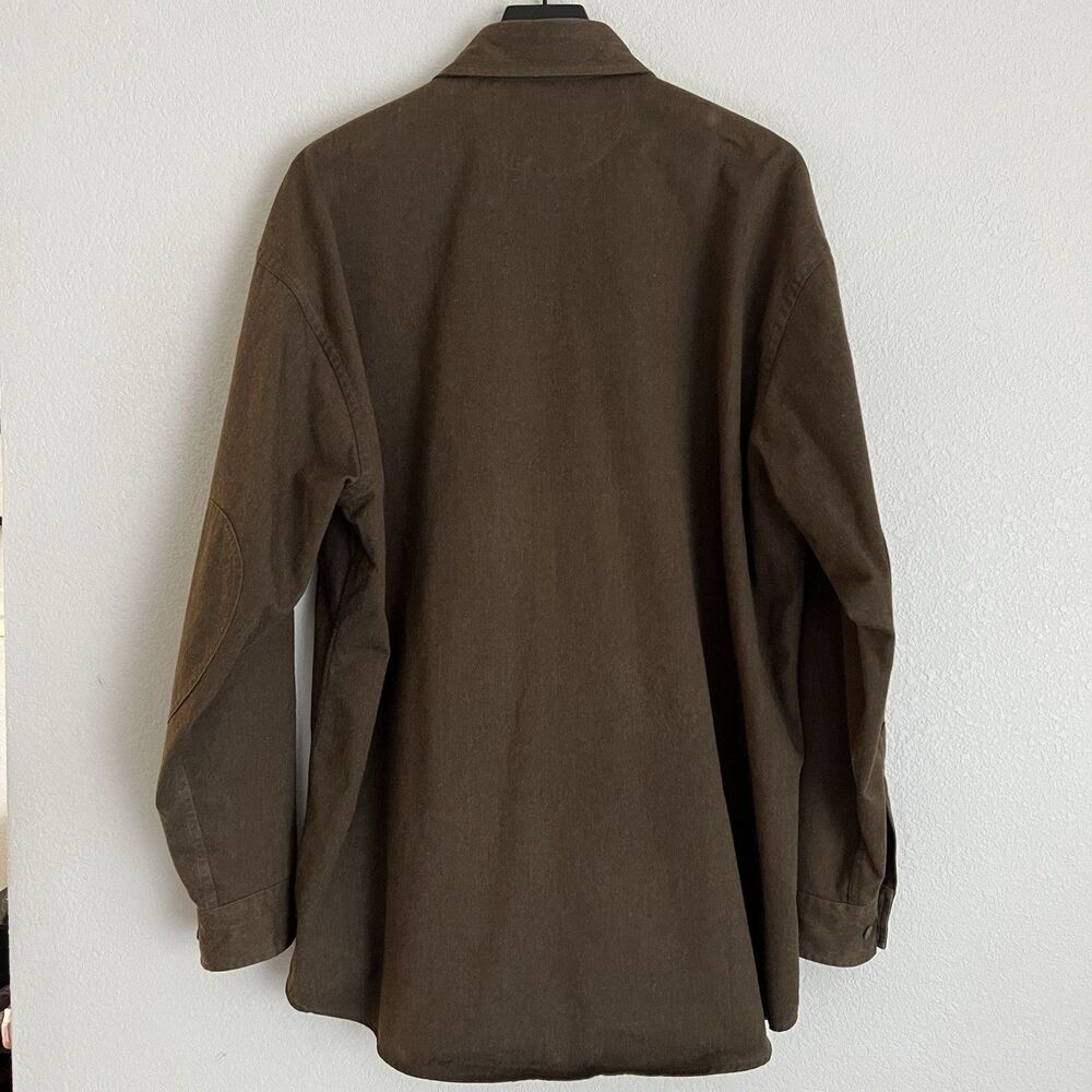 Faconnable dark brown cotton military style shacket Size L - Picture 2 of 7